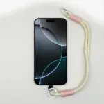 Krémfehér és Púderrózsaszín Rövid Telefonpánt Csuklóra