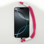 Magenta és Fehér Rövid Telefonpánt Csuklóra