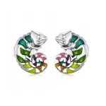 Színpompás Kaméleon Ezüst Fülbevaló