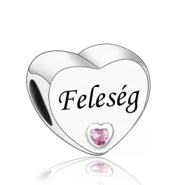Feleség Ezüst Szív Charm