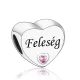 Feleség Ezüst Szív Charm
