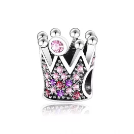 Korona-ezust-charm-rozsaszin-kovekkel-