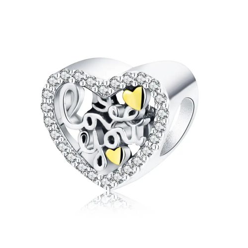 Ezust-sziv-charm-sarga-kis-szivekkel-