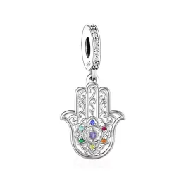 Hamsza védelmező kéz ezüst függő charm