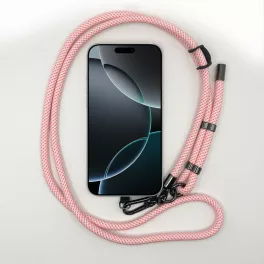   Rózsaszín-Korall Mintás - Univerzális Hosszú Telefonpánt Karabinerrel