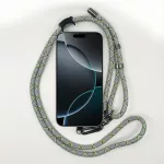 Szürke-Neon Mintás - Univerzális Hosszú Telefonpánt Karabinerrel