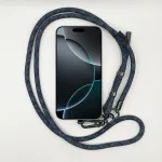 Farmerkék Szemcsés - Univerzális Hosszú Telefonpánt Karabinerrel