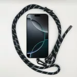 Fekete-Fehér Pöttyös - Univerzális Hosszú Telefonpánt Karabinerrel