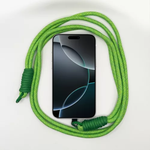 Limezöld Bohém Sötétzöld Díszítéssel - Hosszú Telefonpánt