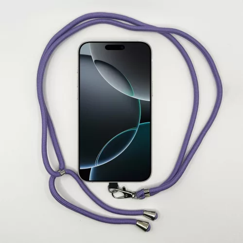 Egyszínű Levendulalila - Univerzális Hosszú Telefonpánt Karabinerrel