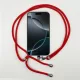 Egyszínű Piros - Univerzális Hosszú Telefonpánt Karabinerrel