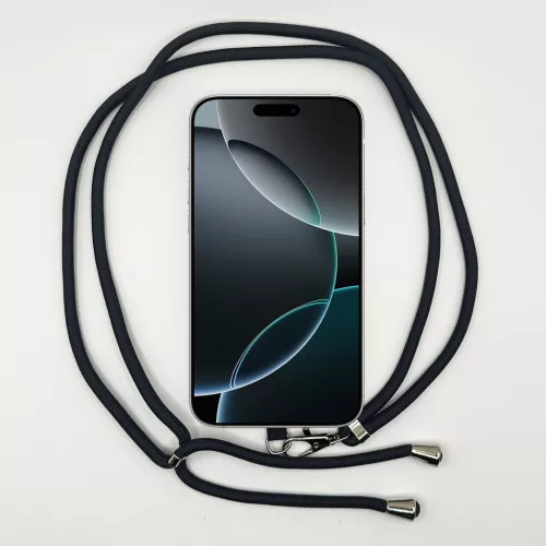 Egyszínű Sötétkék - Univerzális Hosszú Telefonpánt Ezüst színű Karabinerrel