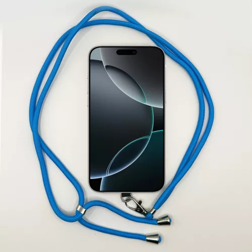 Egyszínű Ciánkék - Univerzális Hosszú Telefonpánt Karabinerrel