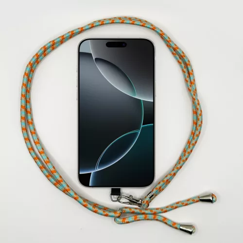 Kék-Narancs Fonott - Univerzális Hosszú Telefonpánt Karabinerrel