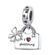 „I Love Shopping” Ezüst Függő Charm