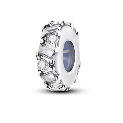 Színtelen köves Spacer Szilikonos Stopper charm