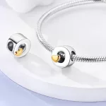 Arany színű Szíves O Betű Ezüst Charm