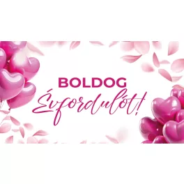 Boldog Évfordulót Üdvözlőkártya ajándék mellé