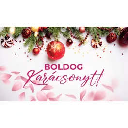 Ajándék mellé Boldog Karácsonyt Üdvözlőkártya 