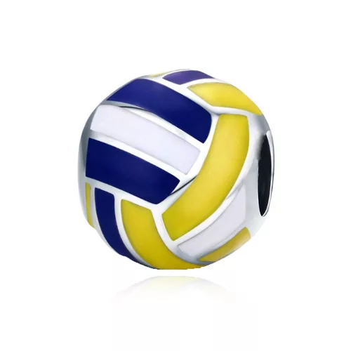 Ezüstözött röplabda charm