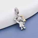 Ezüstözött diplomás fiú charm