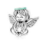 Ezüstözött angyalka charm