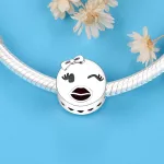 Kacsintó Arc Ezüst Charm