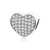 Köves ezüst szív charm