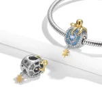 Polipos ezüst charm