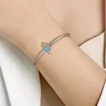 Polipos ezüst charm