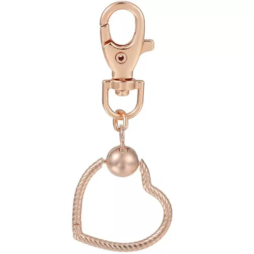 Panacha "Útitárs" Charm-hordozó Kulcstartó és Táskadísz rozsdamentes acél szív rosegold