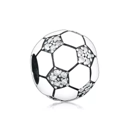 Focilabda ezüst gömb charm