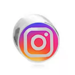 Instagram ezüst gömb charm