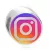 Instagram ezüst gömb charm