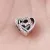 Szívben szív ezüst charm