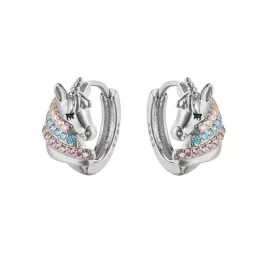 Unikornis ezüst fülbevaló