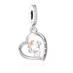 Az én apukám egy hős ezüst függő charm