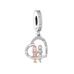 Testvérek, örökké barátok ezüst függő charm