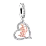 Fejjel Lefelé Szebb az Élet Szamár ezüst függő Charm