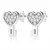 Ragyogó Szívkulcs ezüst fülbevaló