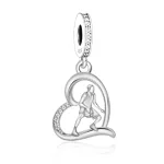 Kosárlabdás ezüst függő charm