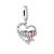 Elefánt szerelem ezüst függő charm