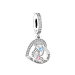 Anyai Szív Gyermekeim a Világom ezüst függő Charm