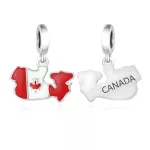 Canada Kanada ezüst függő charm