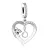 Horgász halas függő szív ezüst medál