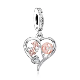 Love Fitness edzeni jó ezüst függő charm