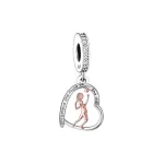 Tenisz bajnok ezüst függő charm