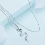 Állítható méretű vékony ezüst nyaklánc 45-50 cm