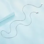 Állítható méretű vékony ezüst nyaklánc 40-45 cm