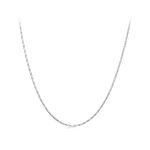 Kapocsnál Állítható méretű vékony ezüst nyaklánc 40-45 cm